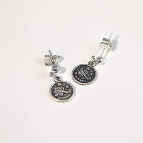 img 3 attached to 🌙 Zodiac Dangling Disc Earrings - SpinningDaisy