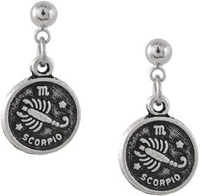 img 4 attached to 🌙 Zodiac Dangling Disc Earrings - SpinningDaisy