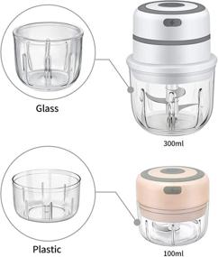 img 3 attached to 🍲 Food Grade Glass Bowl Garlic Chopper - Easy to Clean Electric Meat Mincer and Food Processor Dicer for Garlic & Vegetables, Effortlessly Save Prep Time