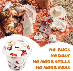 img 1 attached to 🥤 Clear Plastic Cups with Lids - 30 Sets, 9 oz Parfait Cups with Dome Lids, Disposable Party Cups for Desserts, Fruit, Ice Cream, Cupcakes, and Cold Drinks