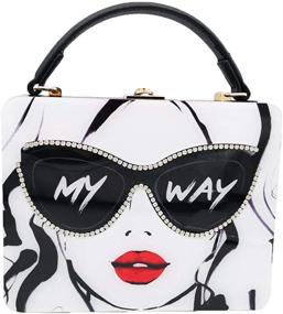 img 4 attached to Glasses Acrylic Shoulder Handbags Crossbody Women's Handbags & Wallets in Totes