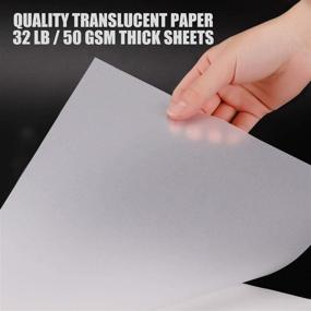 img 3 attached to 📝 Transparent Vellum Tracing Paper, Bachmore 8.5x11 inches Pad, 75 Sheets for Pencil, Marker and Ink - Trace Images, Printable, Sketching, Preliminary Drawing, Overlays 56LB / 90GSM