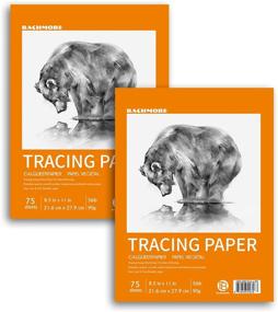 img 4 attached to 📝 Transparent Vellum Tracing Paper, Bachmore 8.5x11 inches Pad, 75 Sheets for Pencil, Marker and Ink - Trace Images, Printable, Sketching, Preliminary Drawing, Overlays 56LB / 90GSM