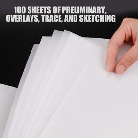 img 2 attached to 📝 Transparent Vellum Tracing Paper, Bachmore 8.5x11 inches Pad, 75 Sheets for Pencil, Marker and Ink - Trace Images, Printable, Sketching, Preliminary Drawing, Overlays 56LB / 90GSM