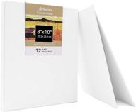 Bview Art 8x10 Inch 100% Cotton Artist Canvas Boards Primed White  Stretched Canvas For Painting, Acrylic Pouring, Oil Paint