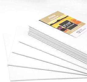 img 3 attached to 🎨 Artecho 8x10 Inch Canvas Panel Boards, Pack of 12, White Blank Canvas for Art Painting, Primed 100% Cotton, Ideal for Acrylic Pouring, Oil Paint & Artist Media