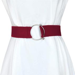 img 4 attached to Stretchy Wide Waist Belt for Women - ALAIX Dress Belts Ideal for Jumpsuits and Coats