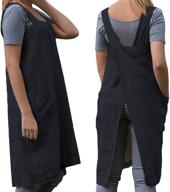 👩 cross back pinafore apron for women with spacious pockets | ideal for home kitchen, restaurant, coffee house, cooking, and gardening works logo