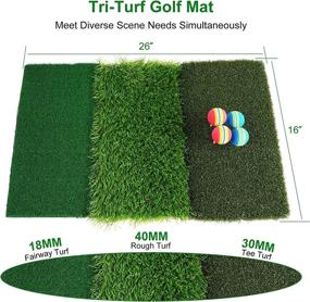 img 3 attached to LYKOCLEAN Tri Turf Portable Practice Chipping