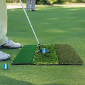 img 4 attached to LYKOCLEAN Tri Turf Portable Practice Chipping