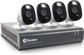 img 4 attached to 📷 Swann 4 Channel 4 Camera Security System, Wired Surveillance with 1080p HD DVR and 1TB HDD, Audio Capture, Weatherproof, Color Night Vision, Heat & Motion Sensing Warning Light, Alexa and Google Compatible, Model: SWDVK-445804WL