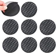 🔘 round self adhesive hook loop tape dots - 8 pack, ideal for home or office use (4 inch diameter, black) logo