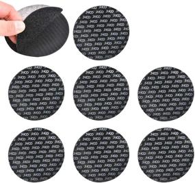 img 4 attached to 🔘 Round Self Adhesive Hook Loop Tape Dots - 8 Pack, Ideal for Home or Office Use (4 inch Diameter, Black)