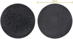 img 3 attached to 🔘 Round Self Adhesive Hook Loop Tape Dots - 8 Pack, Ideal for Home or Office Use (4 inch Diameter, Black)