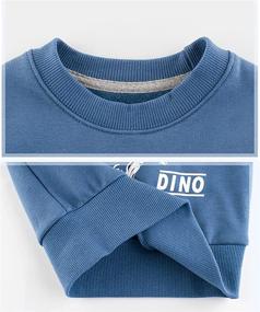 img 2 attached to Toddler Dinosaurs Sweatshirts Crewneck Pullover Boys' Clothing for Fashion Hoodies & Sweatshirts