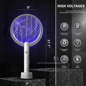img 3 attached to 🪰 Pal&amp;Sam Bug Zapper: USB/Wireless Rechargeable Mosquito Killer &amp; Electric Fly Swatter Lamp - 2 in 1 Solution for Home, Bedroom, Kitchen, Patio