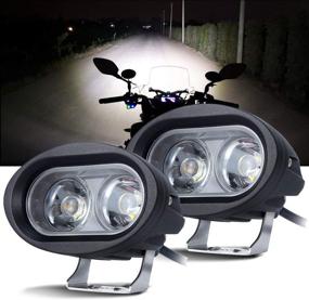 img 4 attached to 🚗 Chelhead LED Pod Lights, 2 Pack 3.5" 80W Fog Lights - Double Brightness Spot Beam, 6000K 7200lm White Round, Waterproof LED Driving Lights for Motorcycle, Trucks, SUVs, ATVs, UTVs, Boats & Off-Road Vehicles