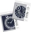 pocket watch clockwork stencil pair logo
