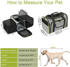 img 3 attached to 🐾 COVONO Expandable Pet Carrier: Travel in Style with Airline Approved, Portable, and Foldable Design for Small Cats, Dogs, and Animals – Featuring Soft Sided Comfort, Steel Frame, and 3 Open Doors!