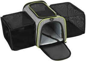 img 4 attached to 🐾 COVONO Expandable Pet Carrier: Travel in Style with Airline Approved, Portable, and Foldable Design for Small Cats, Dogs, and Animals – Featuring Soft Sided Comfort, Steel Frame, and 3 Open Doors!