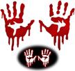 keeforthewin high intensity diamond grade reflective bloody dripping hands hard hats decals for helmets motorcycle fuel tank windscreens rear windows car bumper stickers (red logo