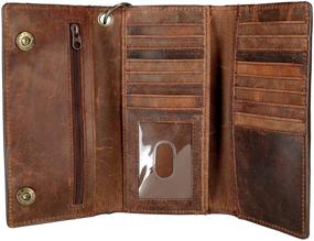 img 1 attached to 👔 Trifold Wallet for Men - CTM Crazy Leather Accessories