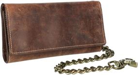 img 3 attached to 👔 Trifold Wallet for Men - CTM Crazy Leather Accessories