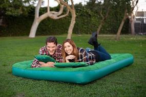 img 3 attached to 🛏️ Aria Queen Air Mattress: Ultimate Comfort for Home, Travel, and Camping with 4D Battery Pump and Inflatable Pillows