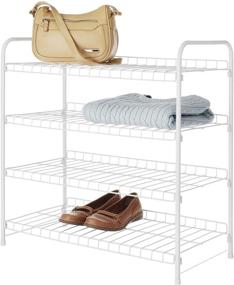 img 1 attached to 📚 Organize Your Closet with Whitmor's 4 Tier White Closet Shelf