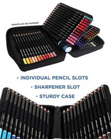 img 1 attached to 🖍️ Чехол для карандашей ColorIt Premium с молнией для путешествий - Держатель для 72 карандашей для цветных карандашей