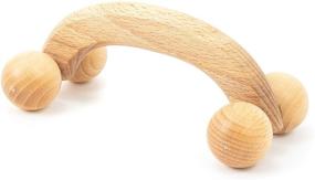 img 4 attached to Tuuli Accessories: Premium Back Massage Muscle Roller Tool for Targeted Relief - Neck, Shoulder, Arms, Legs & Body - Wooden Balls (7x3 inches)