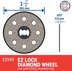 img 3 attached to 💎 Dremel EZ545 1-1/2-Inch EZ Lock Diamond Wheel: Achieve Precision Cuts Effortlessly with Silver Wheel