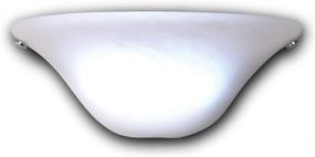 img 4 attached to 🌙 Frosted Marble Glass Half Moon Sconce: Battery Operated, No Outlet Required!