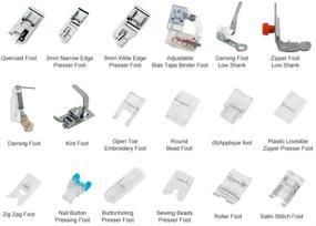 img 1 attached to 🧵 42-Piece Professional Presser Feet Set for Brother, Singer, Babylock, Janome, Elna, etc. - Low Shank Sewing Machine