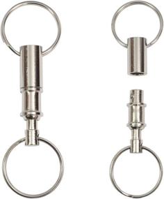 img 1 attached to Rongbo 5 Pack Quick Release Detachable Pull Apart Key Rings Keychains: Convenient Snap-Seperate Chain Lock Holder, Ideal Gift (5Pack)