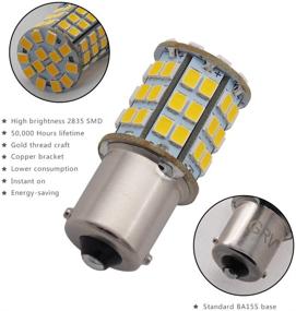 img 1 attached to GRV Ba15s 1156 1141 LED Bulb 4W 56-2835SMD Super Bright AC/DC12V-24V 40W Halogen Replacement for Interior Lights in RV Trailer Camper Motorhome - Warm White (Pack of 2)