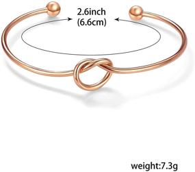 img 1 attached to CHICNOW I Can't Tie The Knot Without You Rose Gold Bridesmaid Bracelets - Set of 1,4,5,6,7,10 with Cards