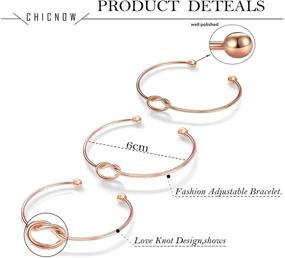 img 2 attached to CHICNOW I Can't Tie The Knot Without You Rose Gold Bridesmaid Bracelets - Set of 1,4,5,6,7,10 with Cards
