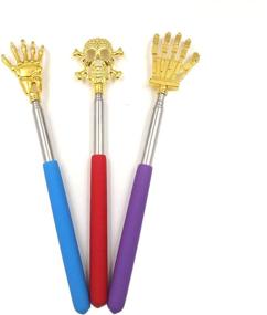 img 2 attached to 🖐️ Qaoquda Telescopic Back Scratchers/Hand Massager/Backslap (New - 3Pack) - Portable & Extendable with Rubber Handles