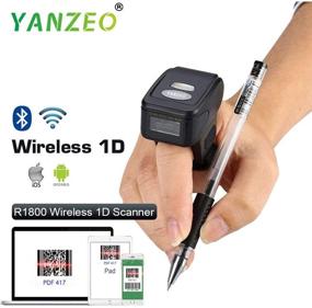 img 1 attached to 📲 Yanzeo Portable Wearable Ring R1800: 2.4G 1D Mini Bar Code Scanner with Bluetooth, iOS/Android Compatibility - Long Battery Life