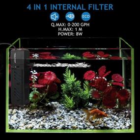 img 2 attached to 🐠 NO.17 Submersible Aquarium Internal Filter Pump, Adjustable Fish Tank Filter with Water Pump for Optimal Water Filtration in Fish Tank