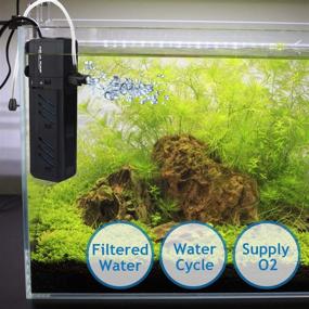 img 1 attached to 🐠 NO.17 Submersible Aquarium Internal Filter Pump, Adjustable Fish Tank Filter with Water Pump for Optimal Water Filtration in Fish Tank