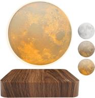 🌕 magnetic levitating moon lamp with spinning luna night light - 3 color modes, unique bedroom decor, cool tech gadgets for home office - perfect gift for kids, women логотип