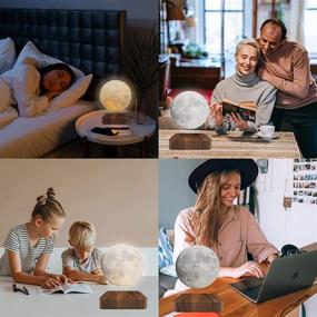 img 1 attached to 🌕 Magnetic Levitating Moon Lamp with Spinning Luna Night Light - 3 Color Modes, Unique Bedroom Decor, Cool Tech Gadgets for Home Office - Perfect Gift for Kids, Women