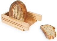 premium rubber wood bread slicers - 5-in-1 multi-purpose tool with knife holder, chopping board, serving tray, bagel slicer - includes bonus non-slip mat! perfect for homemade bread, cake, and picnics logo