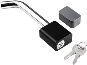 img 4 attached to 🔒 CZC AUTO Trailer Hitch Receiver Lock with Swivel Head and Padlock Style, 5/8 Inch Bent Pin for Class III and IV, Fits 2-2-1/2 Inch Receiver, Ideal for Towing Trailer, Truck, Car, Boat, RV, Bike Rack Tray, and Ball Mount