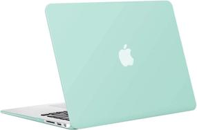 img 1 attached to MOSISO MacBook Air 13 inch Case A1369 A1466 (2010-2017 Release) - Mint Green, Hard Shell Case with Keyboard Cover Skin & Wipe Cleaning Cloth