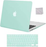 mosiso macbook air 13 inch case a1369 a1466 (2010-2017 release) - mint green, hard shell case with keyboard cover skin & wipe cleaning cloth logo