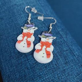 img 2 attached to 🎄 Festive Christmas Dangle Hook Earrings: Santa Claus, Snowman, Christmas Tree & Garland Charms - Perfect Xmas Gifts for Women and Teen Girls - Hypoallergenic Fashion Jewelry