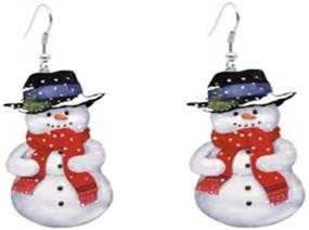 img 4 attached to 🎄 Festive Christmas Dangle Hook Earrings: Santa Claus, Snowman, Christmas Tree & Garland Charms - Perfect Xmas Gifts for Women and Teen Girls - Hypoallergenic Fashion Jewelry